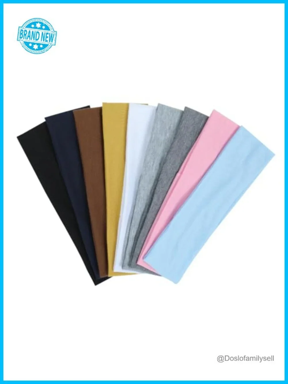 Non Slip Stretchy Headbands for Women, Soft Cotton Elastic Hair Bands for
